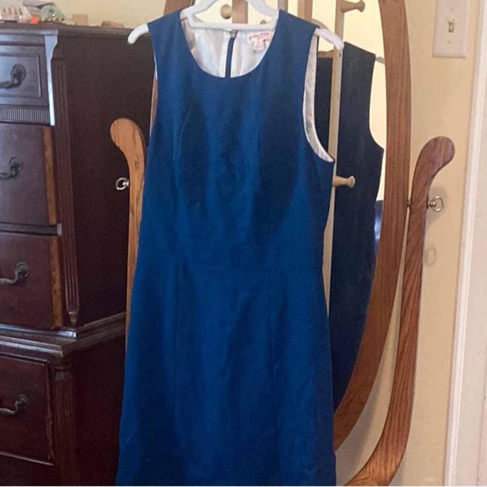 Brooks Brothers Blue Sheath Midi Dress